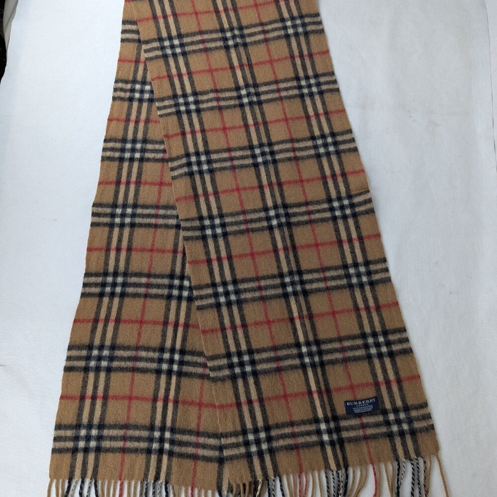 BURBERRY Cashmere Nova Check Scarf – Beige Plaid – Authentic – FAST SHIP NOW